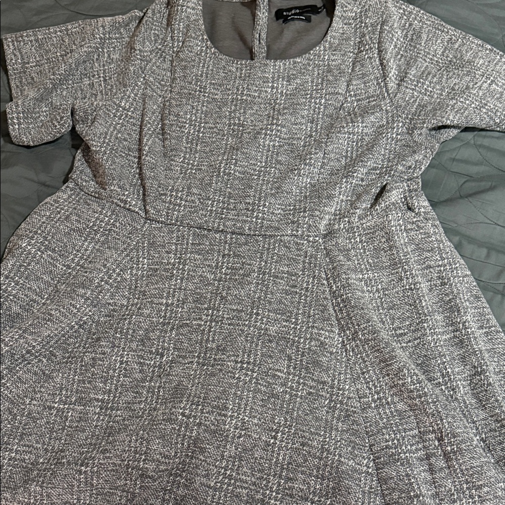 Torrid Gray Plaid Midi Dress